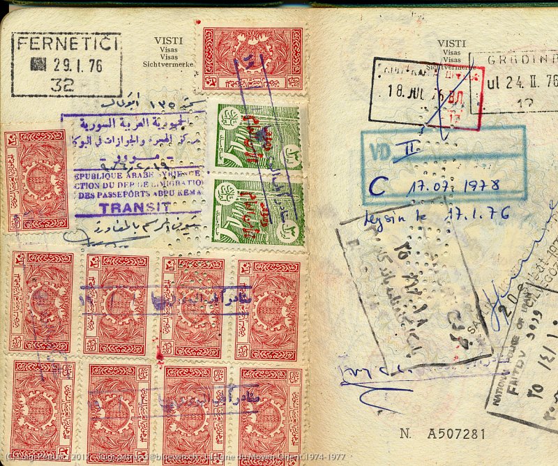 La ligne diu Moyen-Orient de 1974 à 1977