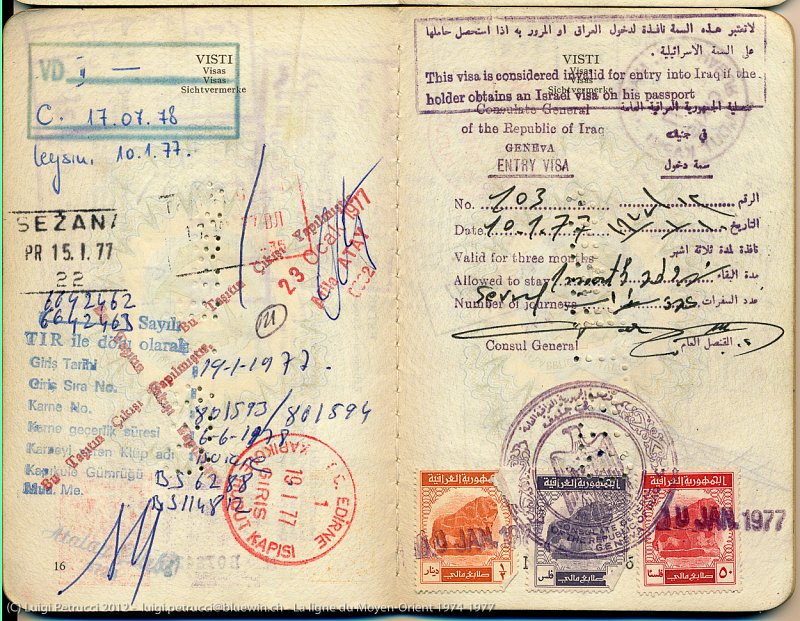La ligne diu Moyen-Orient de 1974 à 1977