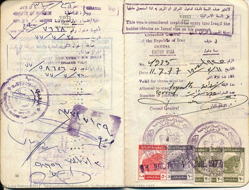La ligne diu Moyen-Orient de 1974 à 1977